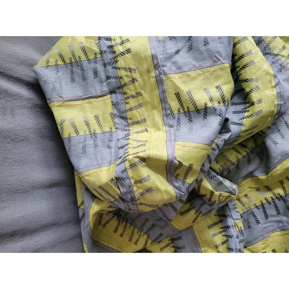 Vintage Mcm Mattress Ticking Cover‎ New Old Stock Abstract Yellow Stripe